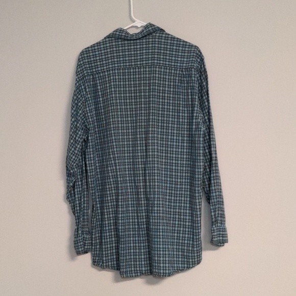 Men's Carhartt Blue Plaid Button Down Collared Long Sleeve Shirt Size Large - Picture 7 of 13